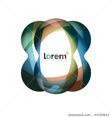 Abstract geometric logo design, overlapping shapes Abstract geometric logo design, overlapping shapes 44704653