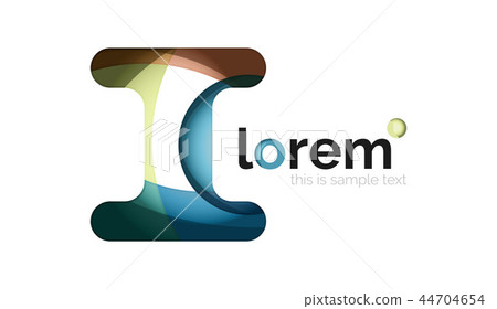 Abstract geometric logo design, overlapping shapes Abstract geometric logo design, overlapping shapes 44704654