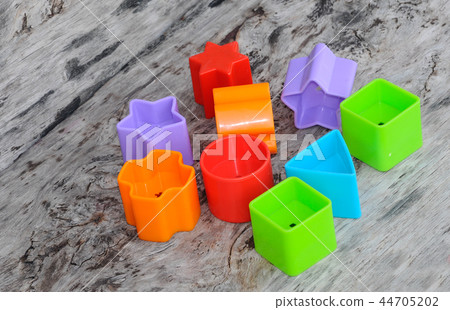 toy blocks in various shapes made of plastic 44705202