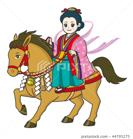 Goddess riding a horse 44705275