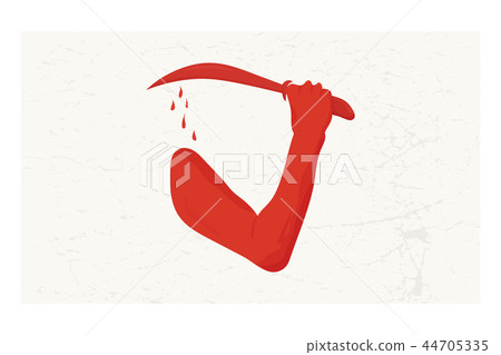 Vector illustration: Goliad Flag, also known as Severed Arm or Bloody Sword Texas Independence flag. Vector illustration: Goliad Flag, also known as Severed Arm or Bloody Sword Texas Independence flag. 44705335