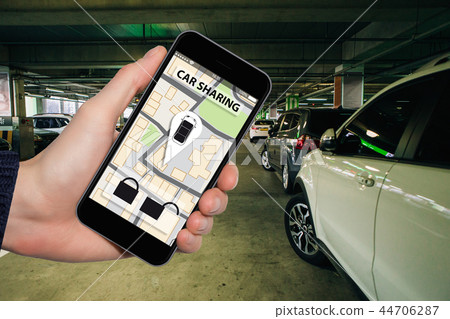 Car sharing concept Car sharing concept 44706287