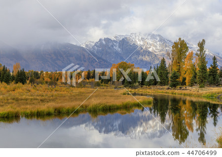 Scenic Autumn Reflection Landscape Scenic Autumn Reflection Landscape 44706499
