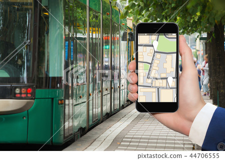 Hand with phone  44706555