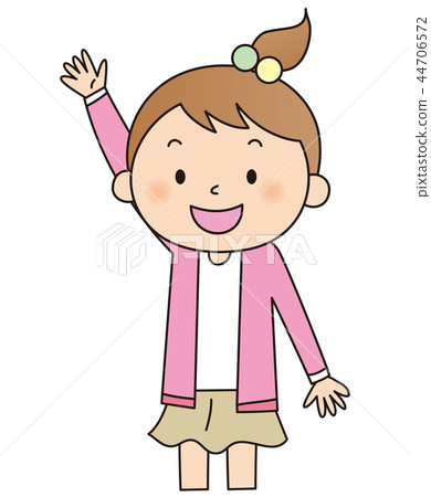 Girl B Hello - Stock Illustration [44706572] - PIXTA