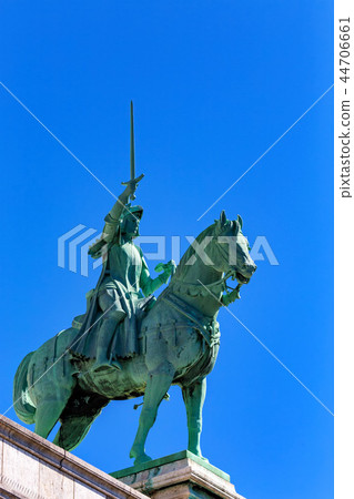 Statue of Joan of Arc at Sacre Coeur in Paris France 44706661