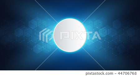 Molecular structure and chemical elements. Abstract molecules background. Science and digital 44706768