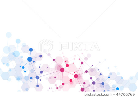 Molecular structure background and communication. Abstract background from molecule DNA. Medical 44706769