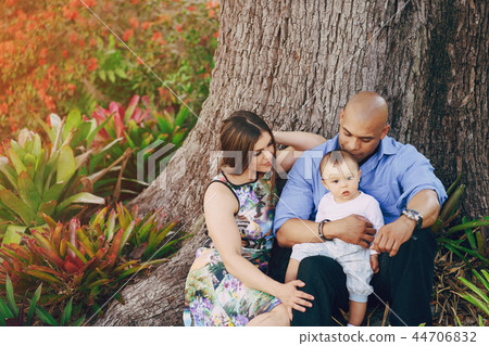 family on a walk family on a walk 44706832