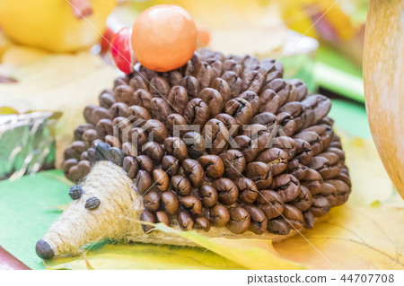 Children crafts - hedgehog of coffee 44707708