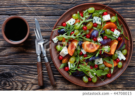 overhead view of healthy autumn salad overhead view of healthy autumn salad 44708015