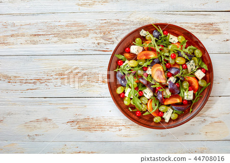 overhead view of healthy autumn salad overhead view of healthy autumn salad 44708016