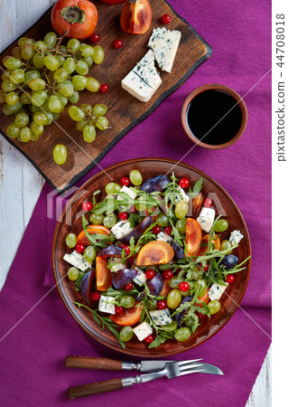 overhead view of healthy autumn salad overhead view of healthy autumn salad 44708018