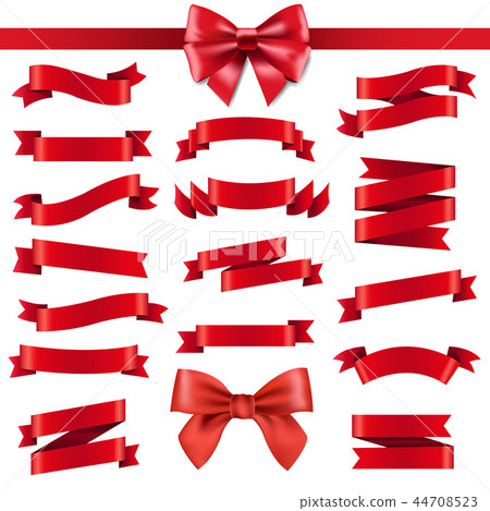 Red Ribbon And Bow 44708523