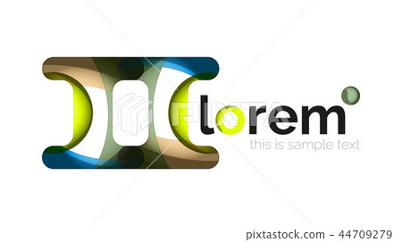 Abstract geometric logo design, overlapping shapes Abstract geometric logo design, overlapping shapes 44709279