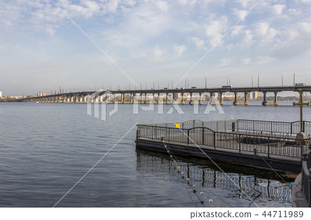 View of the Central Bridge of the city of Dnepr View of the Central Bridge of the city of Dnepr 44711989