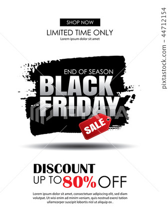 Black friday sale for shopping flyer template. 44712154