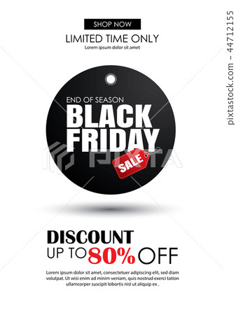 Black friday sale for shopping flyer template. 44712155