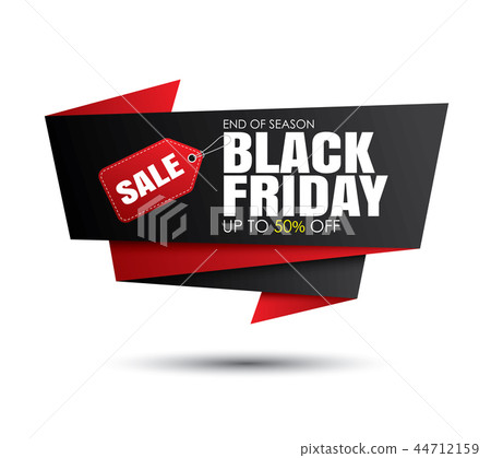 Black friday sale black and red banner template  44712159