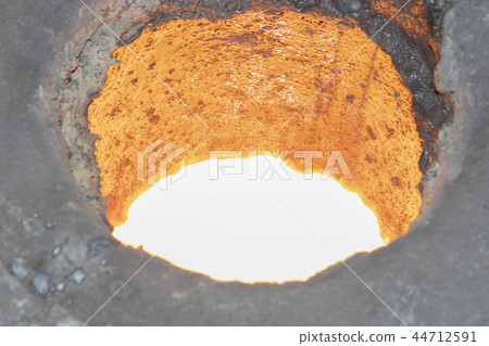 Molten metal in Induction Furnace 44712591