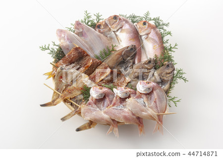 各種年輕的干魚 44714871