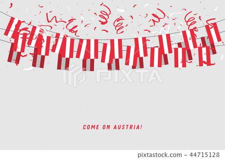 Austria garland flag with confetti. 44715128