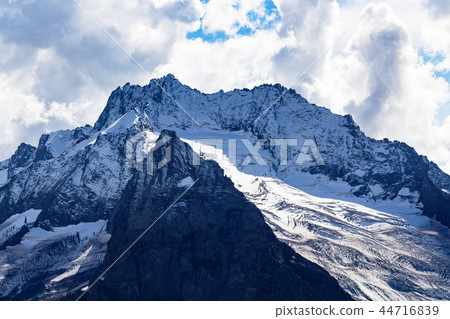 snow fields on mountain near Dombay resort 44716839