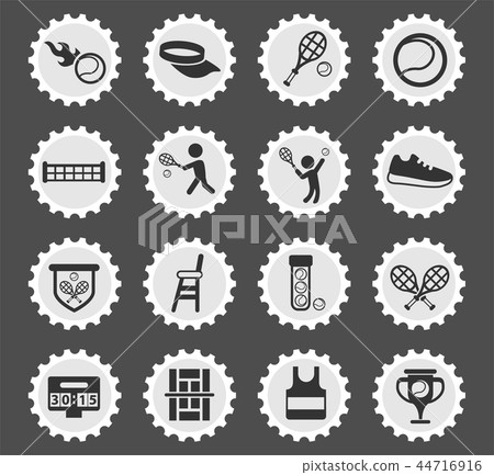 tennis icon set 44716916