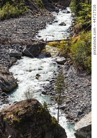 mountain river in Dombay resort village 44717316