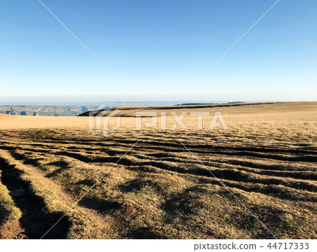wheel tracks on Bermamyt mountain Plateau 44717333