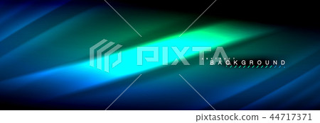 Neon glowing fluid wave lines, magic energy space light concept, abstract background wallpaper Neon glowing fluid wave lines, magic energy space light concept, abstract background wallpaper 44717371