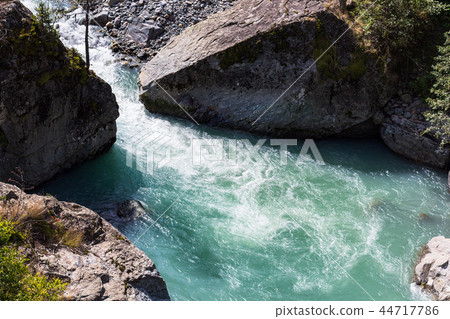 water stream in mountain river in Dombay 44717786