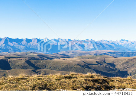 view of Caucasus mountain range from Bermamyt 44718435