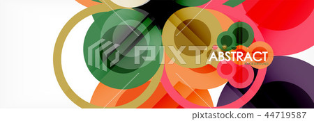 Abstract colorful geometric composition - multicolored circle background 44719587