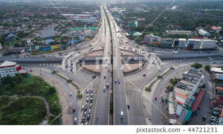 Traffic of Highway road intersection circle. 44721231