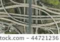 Aerial view highway road network intersection. 44721236