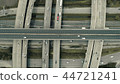 Aerial view highway road network intersection  44721241
