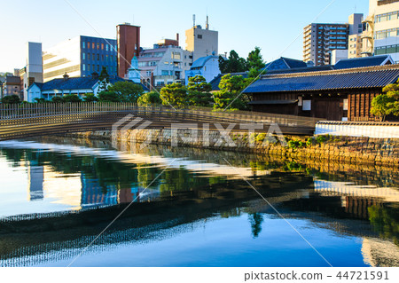 Dejima前門橋早晨視圖[長崎縣長崎市] 44721591