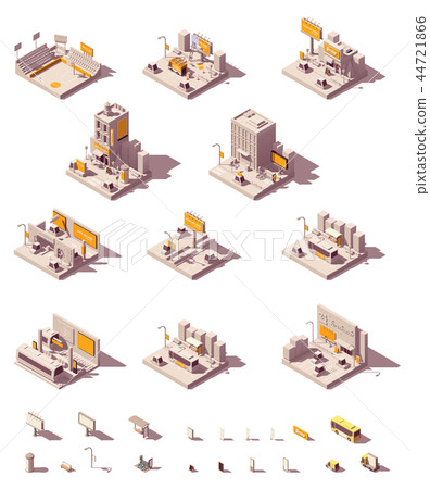 Vector isometric outdoor advertising examples 44721866