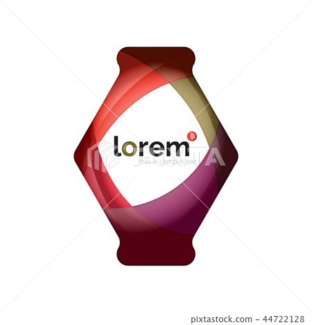 Abstract geometric logo design, overlapping shapes Abstract geometric logo design, overlapping shapes 44722128