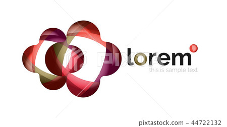 Abstract geometric logo design, overlapping shapes Abstract geometric logo design, overlapping shapes 44722132