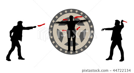 knife throwers silhouette set knife throwers silhouette set 44722134