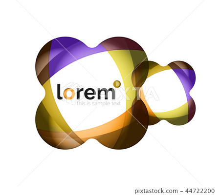 Abstract geometric logo design, overlapping shapes Abstract geometric logo design, overlapping shapes 44722200