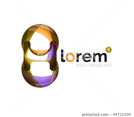 Abstract geometric logo design, overlapping shapes Abstract geometric logo design, overlapping shapes 44722204
