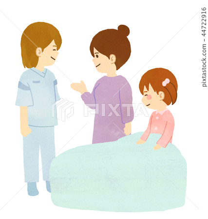 [Medical] Explanation of mother, child and nurse 44722916