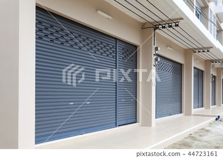 Shutter door or roller door and concrete floor Shutter door or roller door and concrete floor 44723161