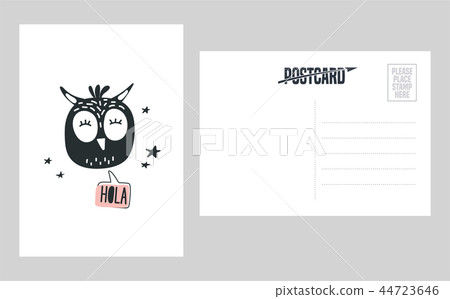 Cute owl head vector illustration Cute owl head vector illustration 44723646