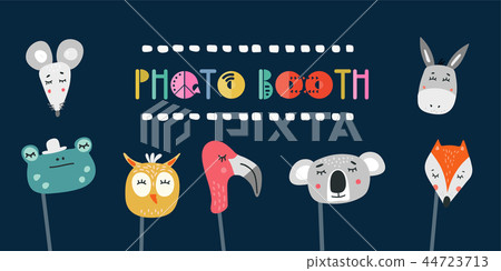 Kids photo booth props set vector illustration Kids photo booth props set vector illustration 44723713