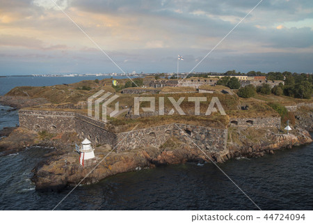 Scenic summer aerial view of Suomenlinna Scenic summer aerial view of Suomenlinna 44724094