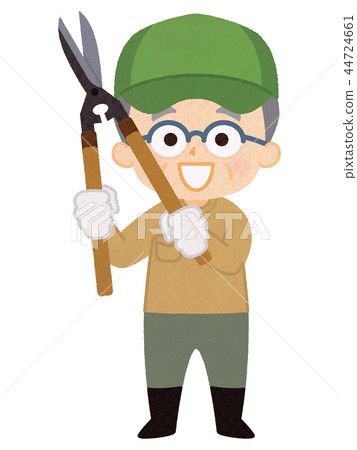 Grandfather with branch shears Grandfather with branch shears 44724661